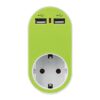 ΑΝΤΑΠΤΟΡΑΣ ΣΟΥΚΟ ΜΕ 2 USB ΠΡΑΣΙΝΟ, ΜΕ ΠΡΟΣΤΑΣΙΑ ΥΠΕΡΤΑΣΗΣ & ΠΑΙΔΙΚΗ ΠΡΟΣΤΑΣΙΑ EUROLAMP – 147-09012