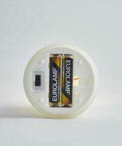 ΚΕΡΙ ΜΠΑΤΑΡΙΑΣ ΜΕ ΦΛΟΓΑ, ΛΕΥΚΟ, ΜΕ ΧΡΟΝΟΔΙΑΚΟΠΤΗ, 7x15cm EUROLAMP – 147-15122