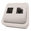 ΠΡΙΖΑ ΜΙΝΙ ΤΗΛΕΦΩΝΟΥ ΔΙΠΛΗ RJ11 6P4C ΛΕΥΚΗ IP20 EUROLAMP – 147-16244