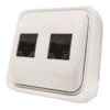 ΠΡΙΖΑ ΜΙΝΙ DATA ΔΙΠΛΗ RJ45 8P8C ΛΕΥΚΗ IP20 EUROLAMP – 147-16246
