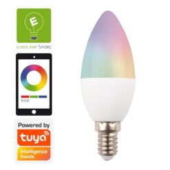 Wi-Fi Έξυπνη LED Λάμπα E14 6W Eurolamp 260° 470lm RGBW – 147-77902