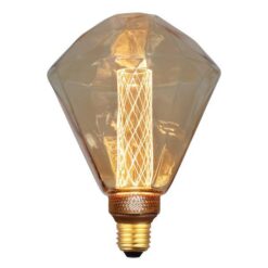 ΛΑΜΠΑ LED ΔΙΑΜΑΝΤΙ G125 3,5W Ε27 2000K 220-240V GOLD GLASS DIMMABLE EUROLAMP – 147-81824