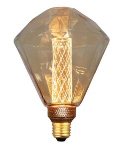 ΛΑΜΠΑ LED ΔΙΑΜΑΝΤΙ G125 3,5W Ε27 2000K 220-240V GOLD GLASS DIMMABLE EUROLAMP – 147-81824