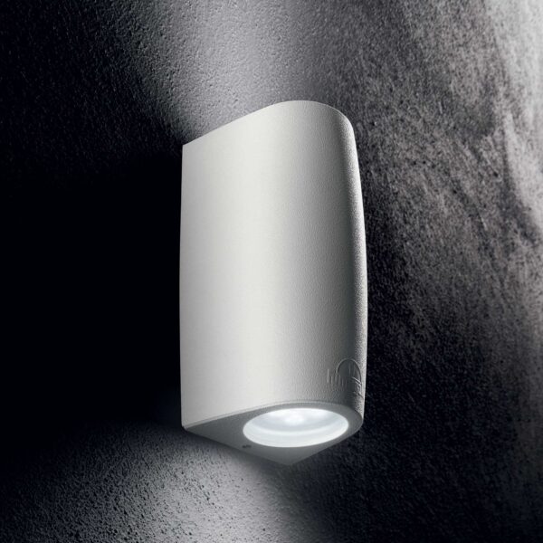 IDEAL LUX Φωτιστικό Τοίχου Βεράντας KEOPE 2xGU10 IP55 Λευκού Χρώματος – 147772