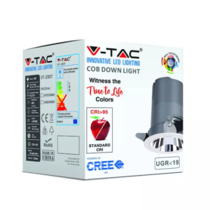 LED φωτιστικό οροφής χωνευτό στρογγυλό Cree LED 6W 4000K Φυσικό λευκό ρυθμιζόμενο CRI></noscript>95 V-TAC – 1480