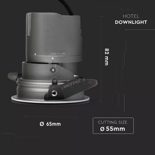 LED φωτιστικό οροφής χωνευτό στρογγυλό Cree LED 6W 4000K Φυσικό λευκό ρυθμιζόμενο CRI>95 V-TAC – 1480