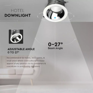 LED φωτιστικό οροφής χωνευτό στρογγυλό Cree LED 6W 4000K Φυσικό λευκό ρυθμιζόμενο CRI></noscript>95 V-TAC – 1480