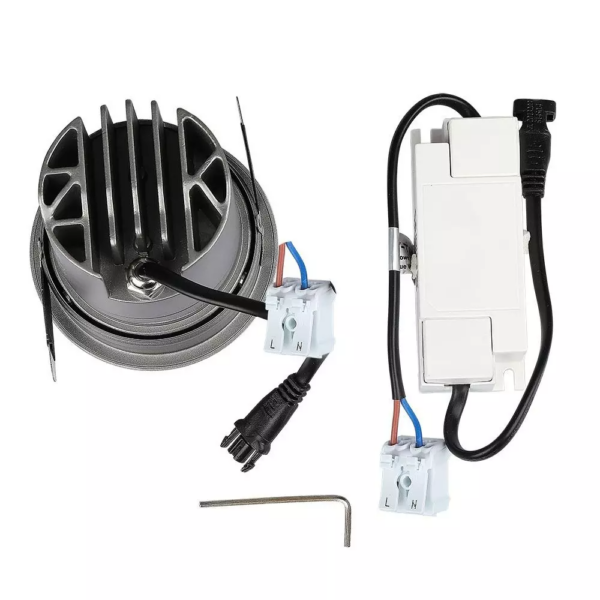 LED φωτιστικό οροφής χωνευτό στρογγυλό Cree LED 6W 4000K Φυσικό λευκό ρυθμιζόμενο CRI>95 V-TAC – 1480