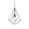IDEAL LUX Κρεμαστό Φωτιστικό AMPOLLA-3 1xE27 Μαύρου Χρώματος – 148175