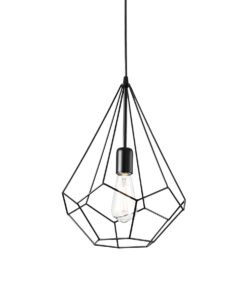 IDEAL LUX Κρεμαστό Φωτιστικό AMPOLLA-3 1xE27 Μαύρου Χρώματος – 148175