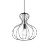 IDEAL LUX Κρεμαστό Φωτιστικό AMPOLLA-1 1xE27 Μαύρου Χρώματος – 148502