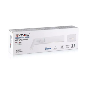 LED επιτοίχιο φωτιστικό κομοδίνου 3+6W σε λευκό σώμα για ξενοδοχεία V-TAC – 1488