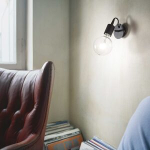 IDEAL LUX Απλίκα Τοίχου EDISON 1xE27 Λευκού Χρώματος – 138374