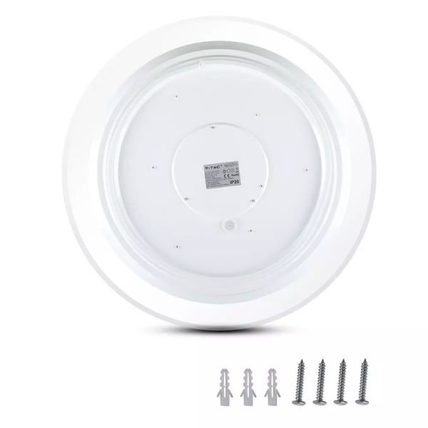 Wi-Fi Πλαφονιέρα LED 60W Smart Home Συμβατή με Amazon Alexa & Google Home V-TAC με Χειριστήριο 2700K-6400K – 1498