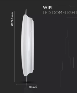 Wi-Fi Πλαφονιέρα LED 60W Smart Home Συμβατή με Amazon Alexa & Google Home V-TAC με Χειριστήριο 2700K-6400K – 1498