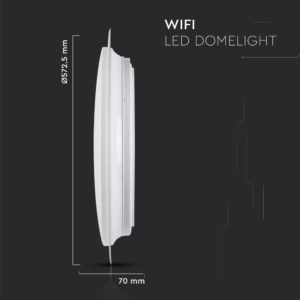 Wi-Fi Πλαφονιέρα LED 60W Smart Home Συμβατή με Amazon Alexa & Google Home V-TAC με Χειριστήριο 2700K-6400K – 1498