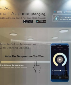 Wi-Fi Πλαφονιέρα LED 60W Smart Home Συμβατή με Amazon Alexa & Google Home V-TAC με Χειριστήριο 2700K-6400K – 1498