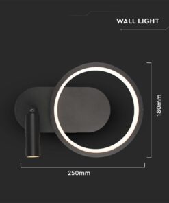 Απλίκα Κρεβατιού LED 14W με Αναγνώστη Μαύρο V-TAC Φυσικό Λευκό 4000K – 14980