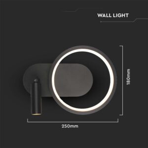 Απλίκα Κρεβατιού LED 14W με Αναγνώστη Μαύρο V-TAC Φυσικό Λευκό 4000K – 14980