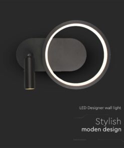 Απλίκα Κρεβατιού LED 14W με Αναγνώστη Μαύρο V-TAC Φυσικό Λευκό 4000K – 14980