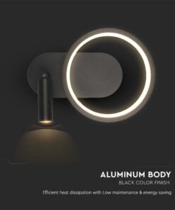 Απλίκα Κρεβατιού LED 14W με Αναγνώστη Μαύρο V-TAC Φυσικό Λευκό 4000K – 14980