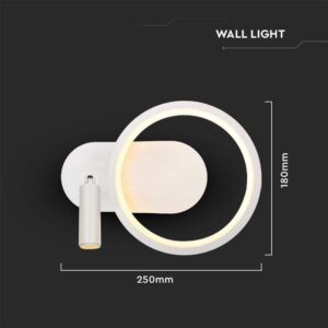 Απλίκα Κρεβατιού LED 14W με Αναγνώστη Λευκό V-TAC Θερμό Λευκό 3000K – 14983
