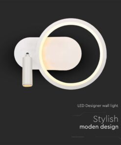 Απλίκα Κρεβατιού LED 14W με Αναγνώστη Λευκό V-TAC Θερμό Λευκό 3000K – 14983