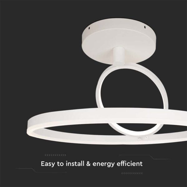 Φωτιστικό Οροφής LED 38W Λευκό V-TAC 4000lm Θερμό Λευκό 3000K – 14984