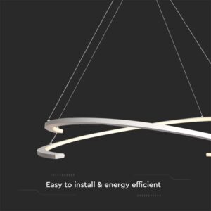 LED κρεμαστό φωτιστικό οροφής Designer 48W 3000K θερμό λευκό με λευκό σώμα dimmable V-TAC – 14986