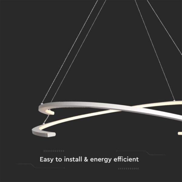 LED κρεμαστό φωτιστικό οροφής Designer 48W 3000K θερμό λευκό με λευκό σώμα dimmable V-TAC – 14986