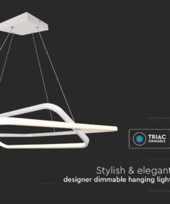 Κρεμαστό LED Φωτιστικό 50W Dimmable Λευκό V-TAC 5150lm Φυσικό Λευκό 4000K – 14989