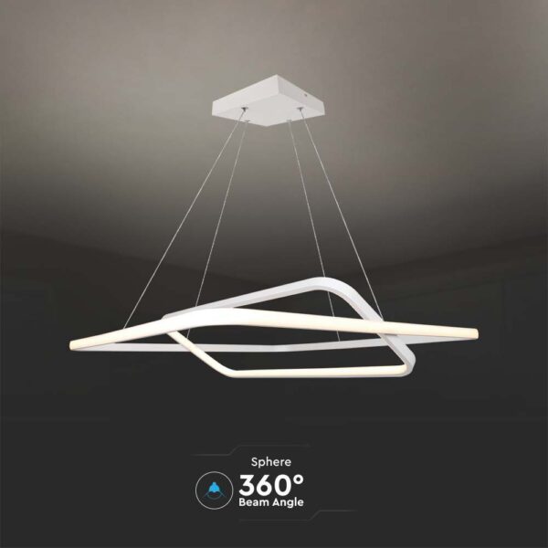 Κρεμαστό LED Φωτιστικό 50W Dimmable Λευκό V-TAC 5150lm Φυσικό Λευκό 4000K – 14989