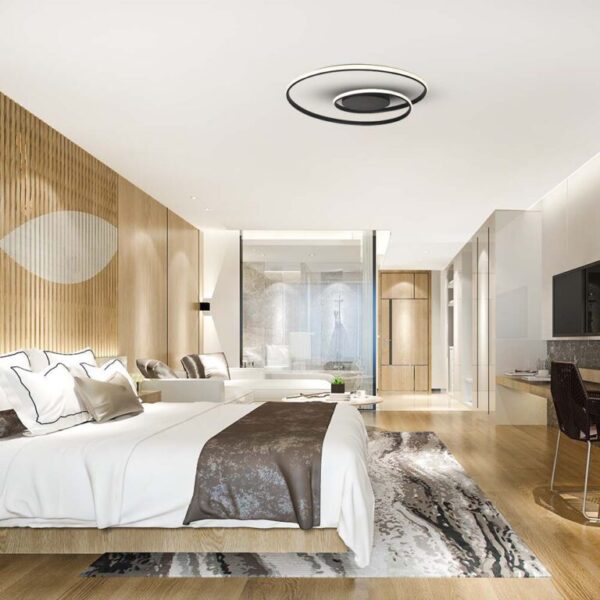 LED φωτιστικό οροφής Designer 48W 3000K θερμό λευκό με μαύρο σώμα dimmable V-TAC – 14990