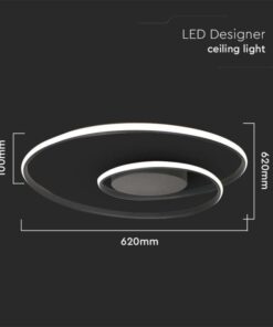 LED φωτιστικό οροφής Designer 48W 4000K φυσικό λευκό με μαύρο σώμα dimmable V-TAC – 14991