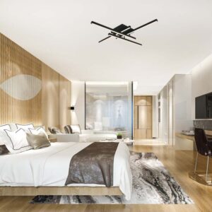 LED φωτιστικό οροφής Designer 38W 3000Κ θερμό λευκό με μαύρο σώμα V-TAC – 14994
