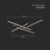 LED φωτιστικό οροφής Designer 38W 3000Κ θερμό λευκό με μαύρο σώμα V-TAC – 14994