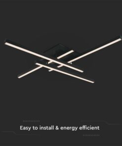 LED φωτιστικό οροφής Designer 38W 4000Κ φυσικό λευκό με μαύρο σώμα V-TAC – 14995