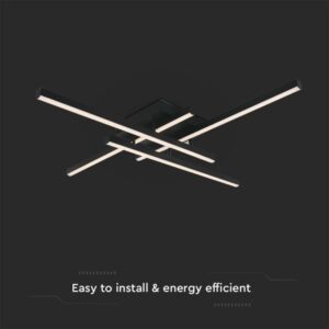 LED φωτιστικό οροφής Designer 38W 4000Κ φυσικό λευκό με μαύρο σώμα V-TAC – 14995