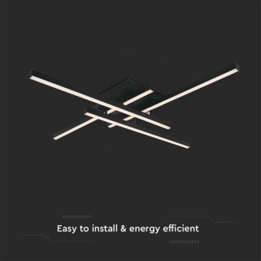 LED φωτιστικό οροφής Designer 38W 4000Κ φυσικό λευκό με μαύρο σώμα V-TAC – 14995