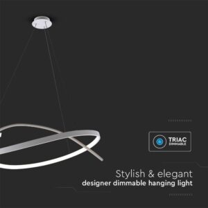 LED κρεμαστό φωτιστικό οροφής Designer 48W 4000K φυσικό λευκό με λευκό σώμα dimmable V-TAC – 14997