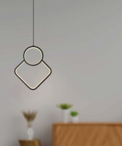 LED κρεμαστό φωτιστικό οροφής Designer 12W 4000K φυσικό λευκό με μαύρο σώμα V-TAC – 14999