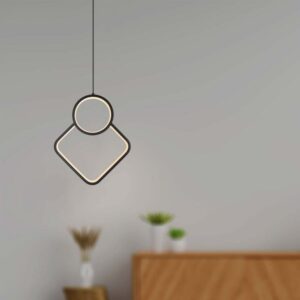 LED κρεμαστό φωτιστικό οροφής Designer 12W 4000K φυσικό λευκό με μαύρο σώμα V-TAC – 14999