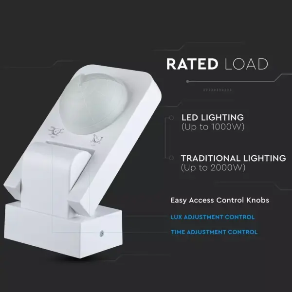 Ανιχνευτής κίνησης/παρουσίας Infrared Max 1000W Λευκός V-TAC – 1500