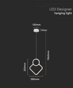 Κρεμαστό LED Φωτιστικό 12W Λευκό V-TAC 1280lm Θερμό Λευκό 3000K – 15000