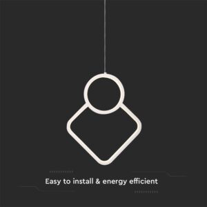 Κρεμαστό LED Φωτιστικό 12W Λευκό V-TAC 1280lm Θερμό Λευκό 3000K – 15000