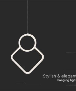 Κρεμαστό LED Φωτιστικό 12W Λευκό V-TAC 1280lm Θερμό Λευκό 3000K – 15000