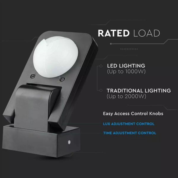 Ανιχνευτής κίνησης/παρουσίας Infrared Max 1000W Μαύρος V-TAC – 15011