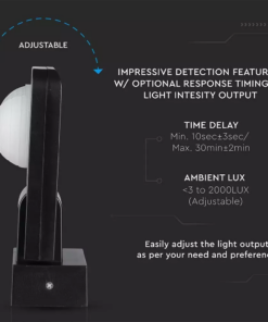 Ανιχνευτής κίνησης/παρουσίας Infrared Max 1000W Μαύρος V-TAC – 15011