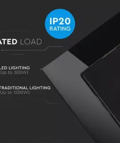 Ανιχνευτής κίνησης χωνευτός Microwave Max 300W LED Μαύρος V-TAC – 15031