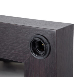 GloboStar® MAKEUP MIRROR-80×80-2 Μοντέρνος Καθρέπτης Μακιγιάζ με Πλαίσιο Φυσικού Ξύλου με Διακόπτη On/Off 12 x E27 AC220-240V – Μ80 x Π7 x Υ80cm – Καφέ Wenge